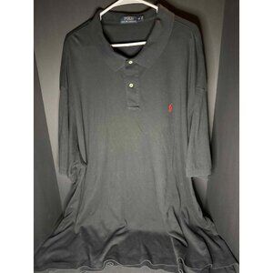 Vtg Polo Ralph Lauren Shirt Mens 5XB Black Pony Preppy Rugby Golf